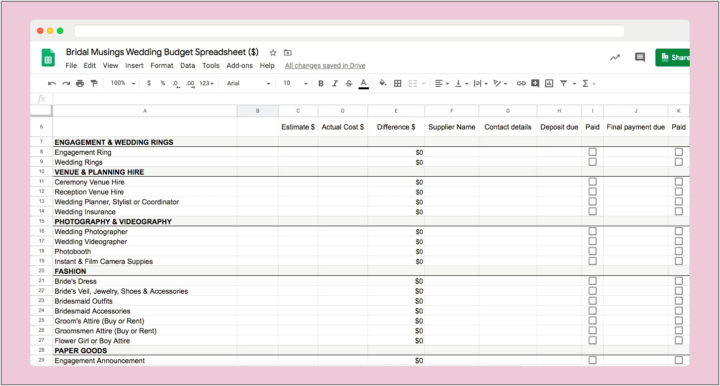 Event Planning Template In Google Docs