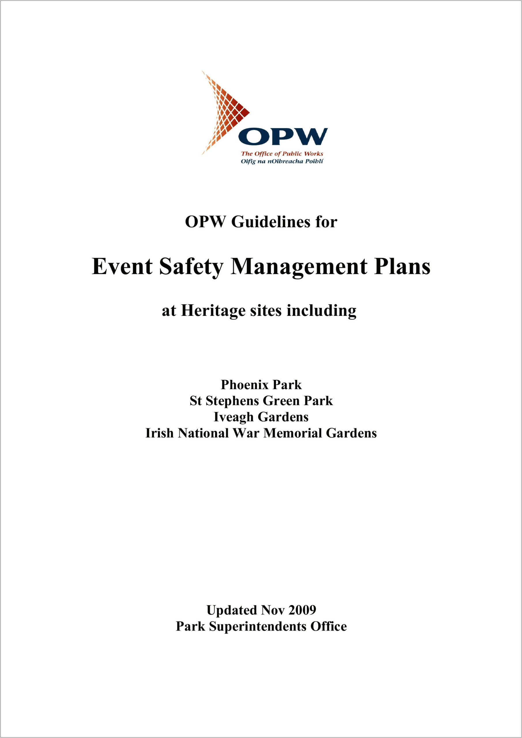 Event Safety And Security Plan Template