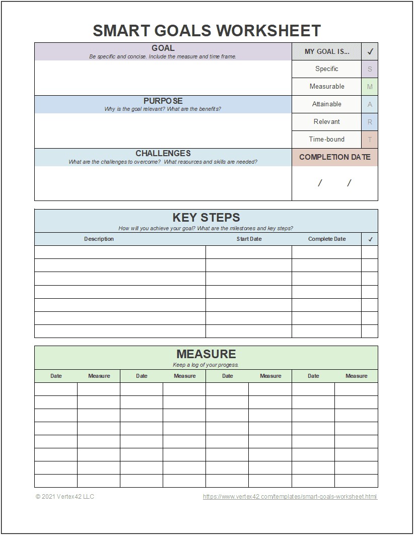 Example Of A Goal Action Plan Template