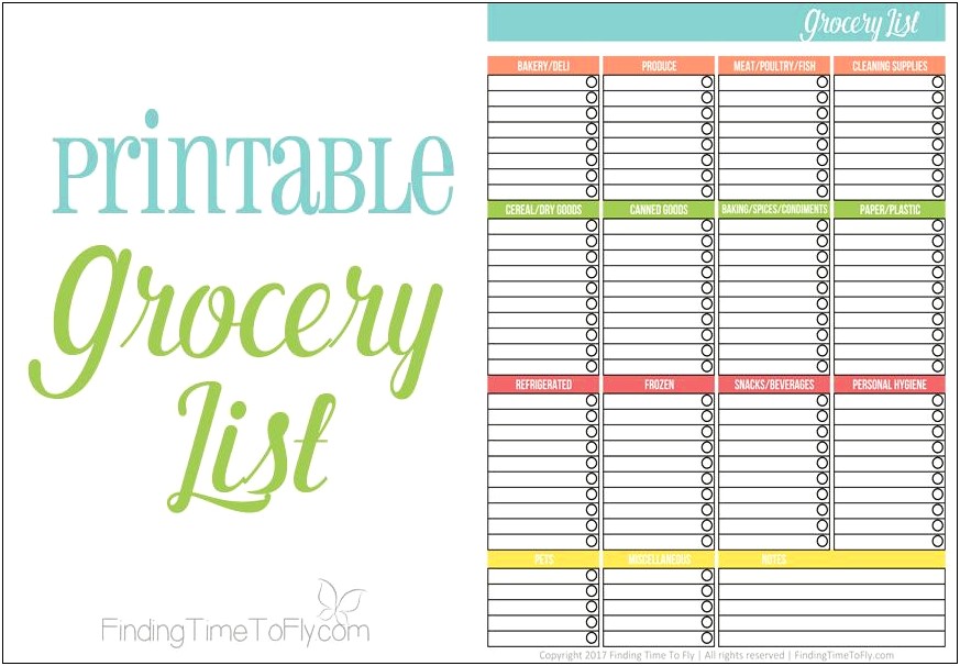 Excel Meal Plan Template With Shopping List