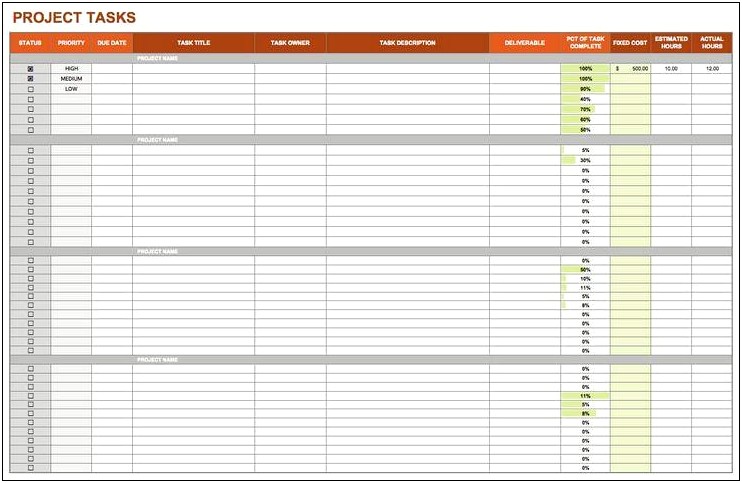 Excel Project Plan Template Microsoft Templates