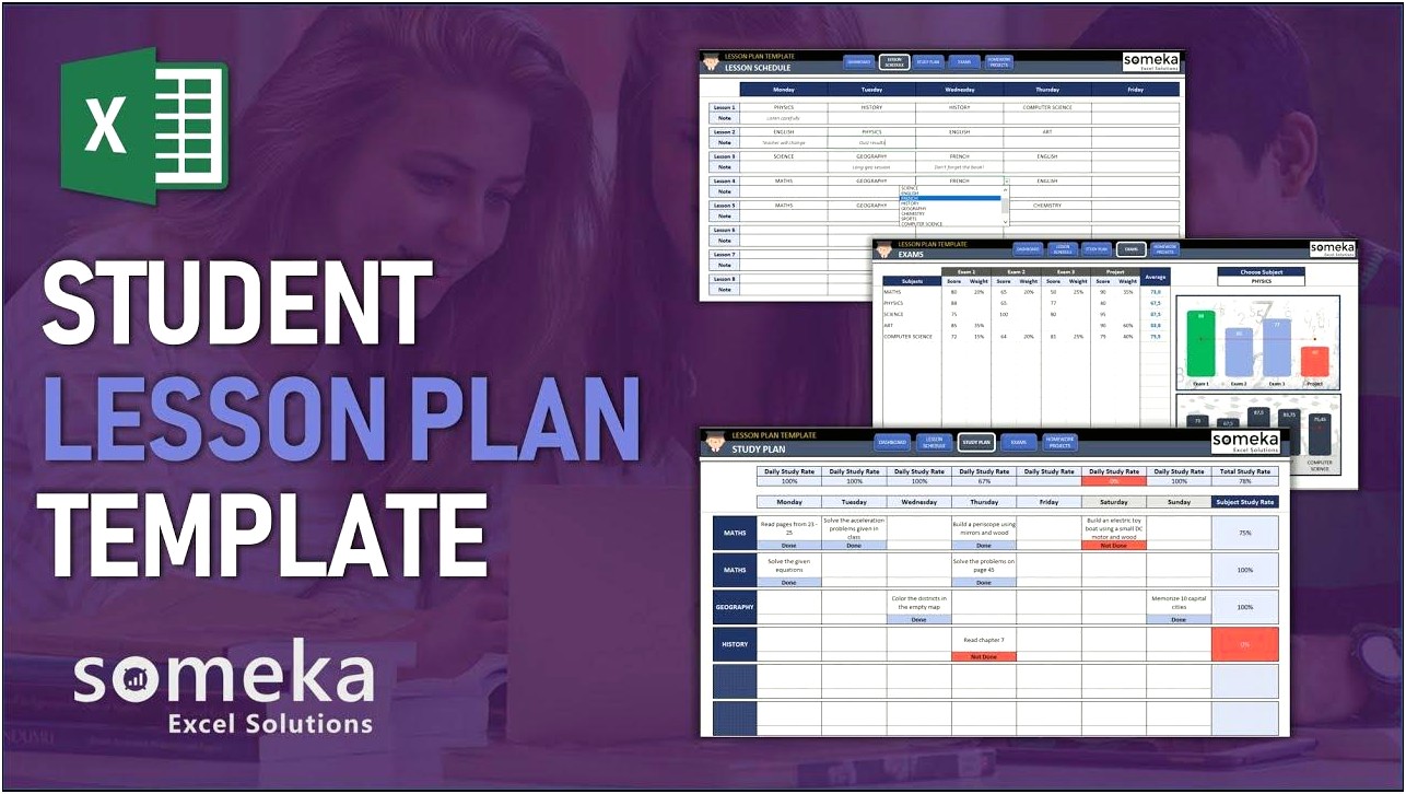 Excel Spreadsheet Template Homeschool Lesson Planning