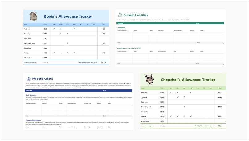 Excel Template For Student Education Plan