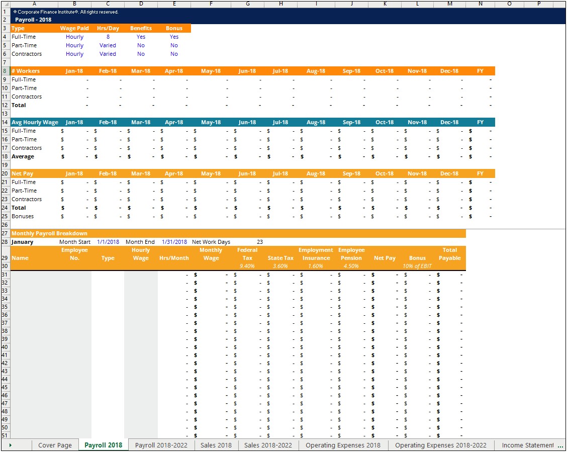 Excel Templates 5 Year Business Plan