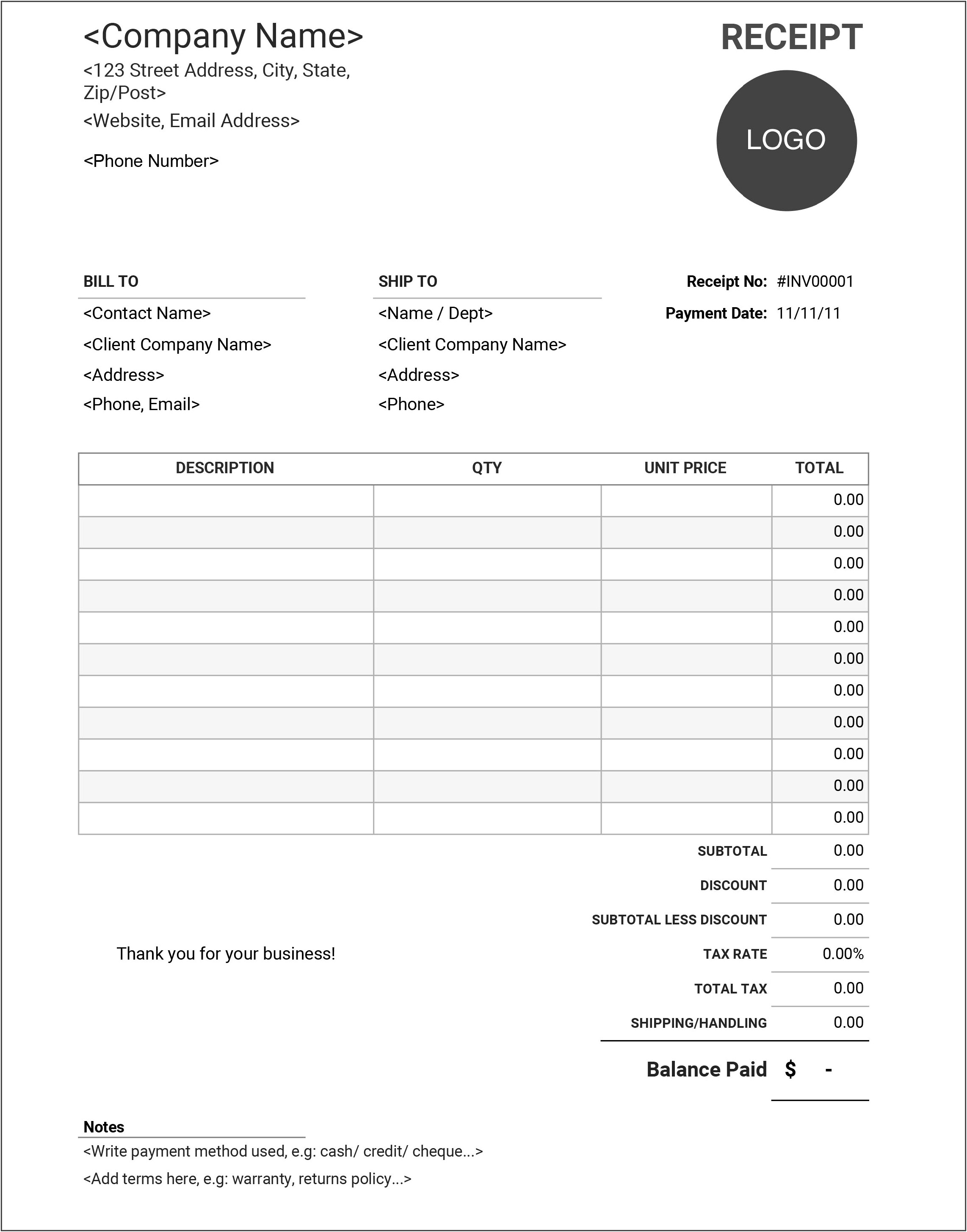 Fake Dmv Receipt Template For Word Or Excel