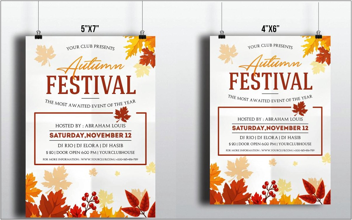 Fall Fest Sign Up Template Word