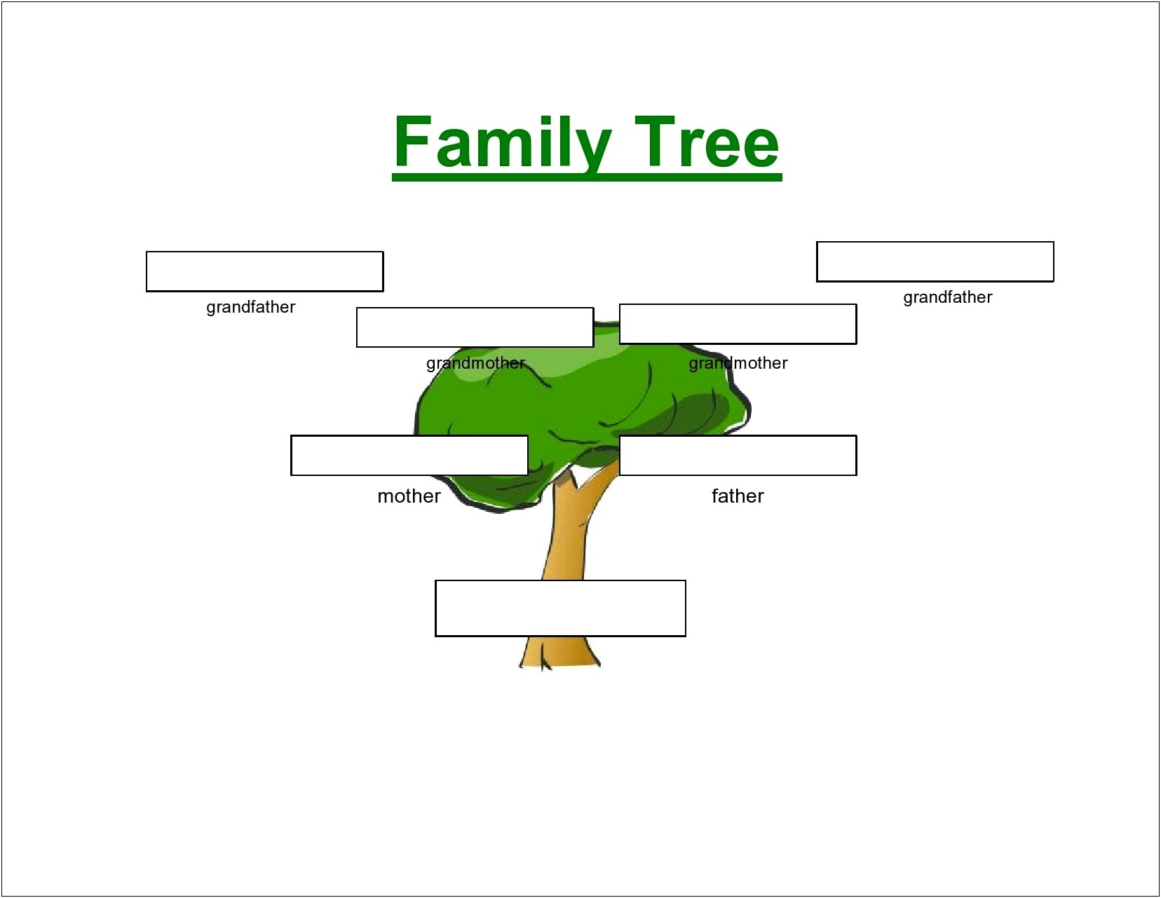 Family Tree Template For Kids 3 Siblings Word