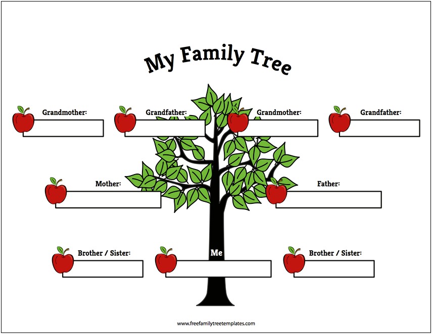 Family Tree Template With Siblings Microsoft Word