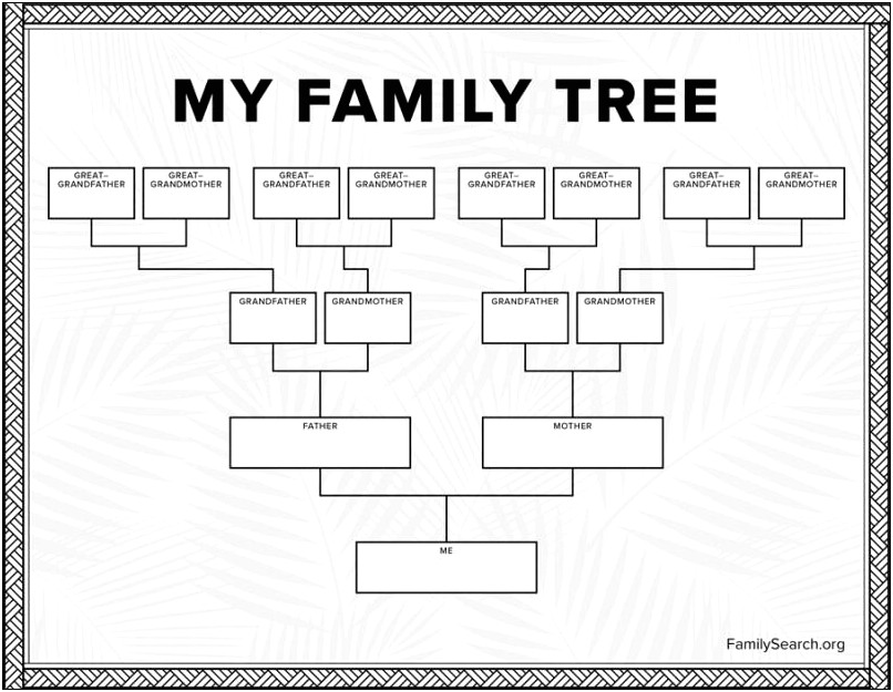 Family Tree With Siblings Template Word