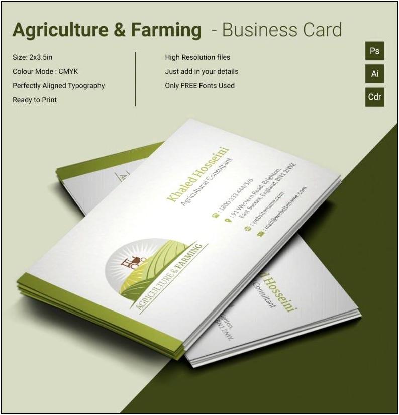 Farm Business Card Template For Word