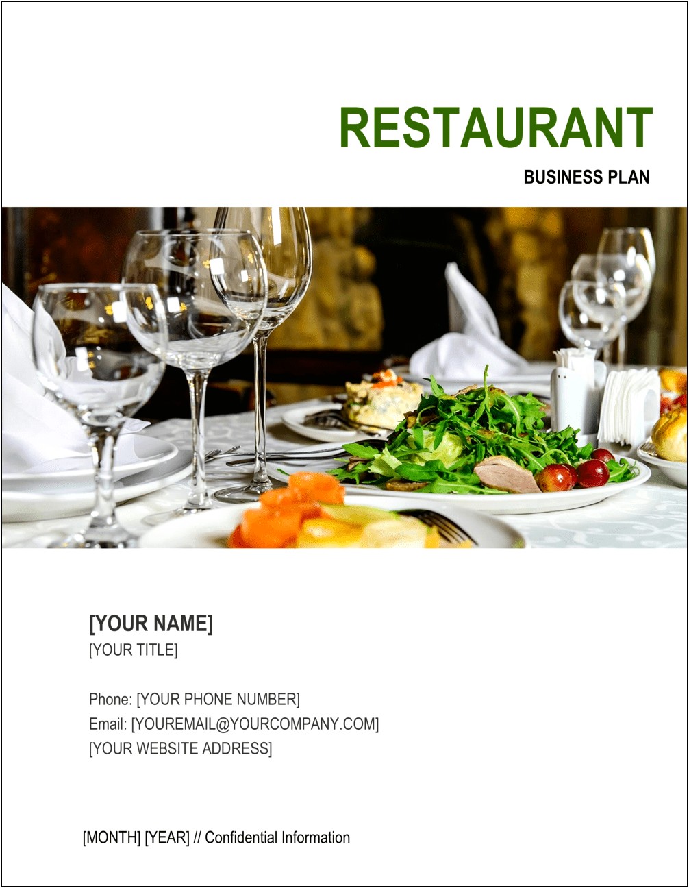 Fast Food Business Plan Template Doc