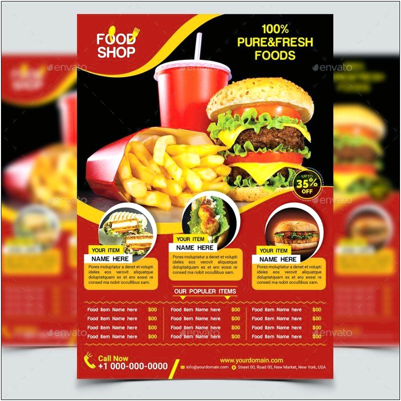 Fast Food Flyer Template Psd Download