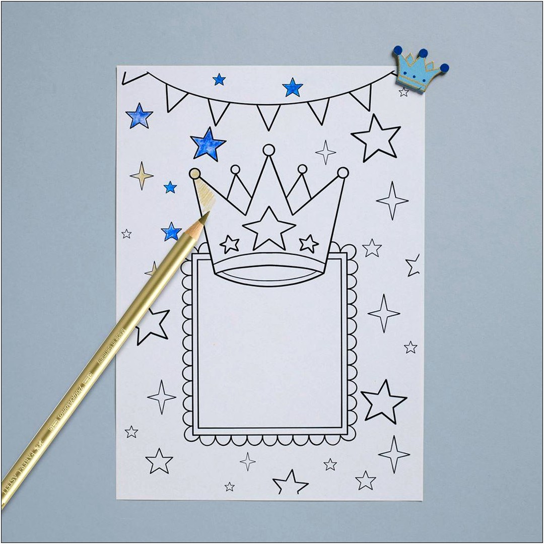 Father's Day Card Colouring Template