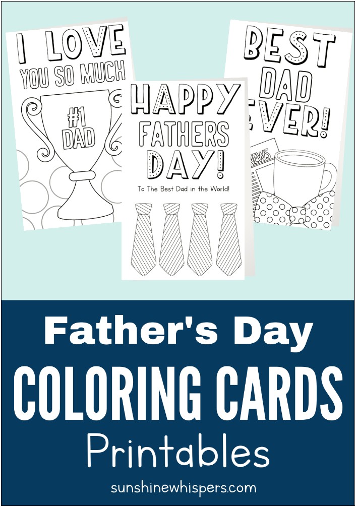 Father's Day Card Printable Templates