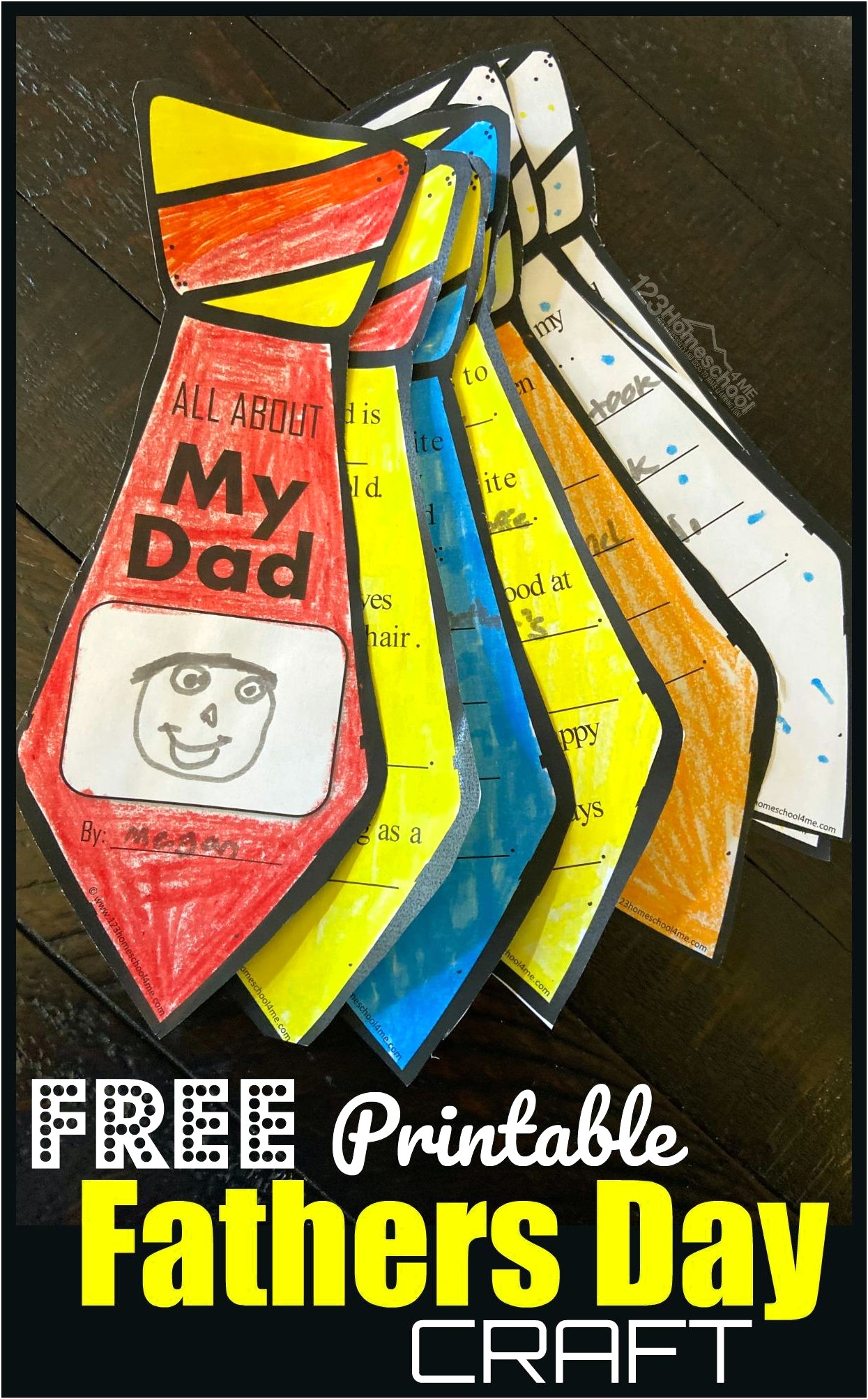 Father's Day Card Template Kindergarten