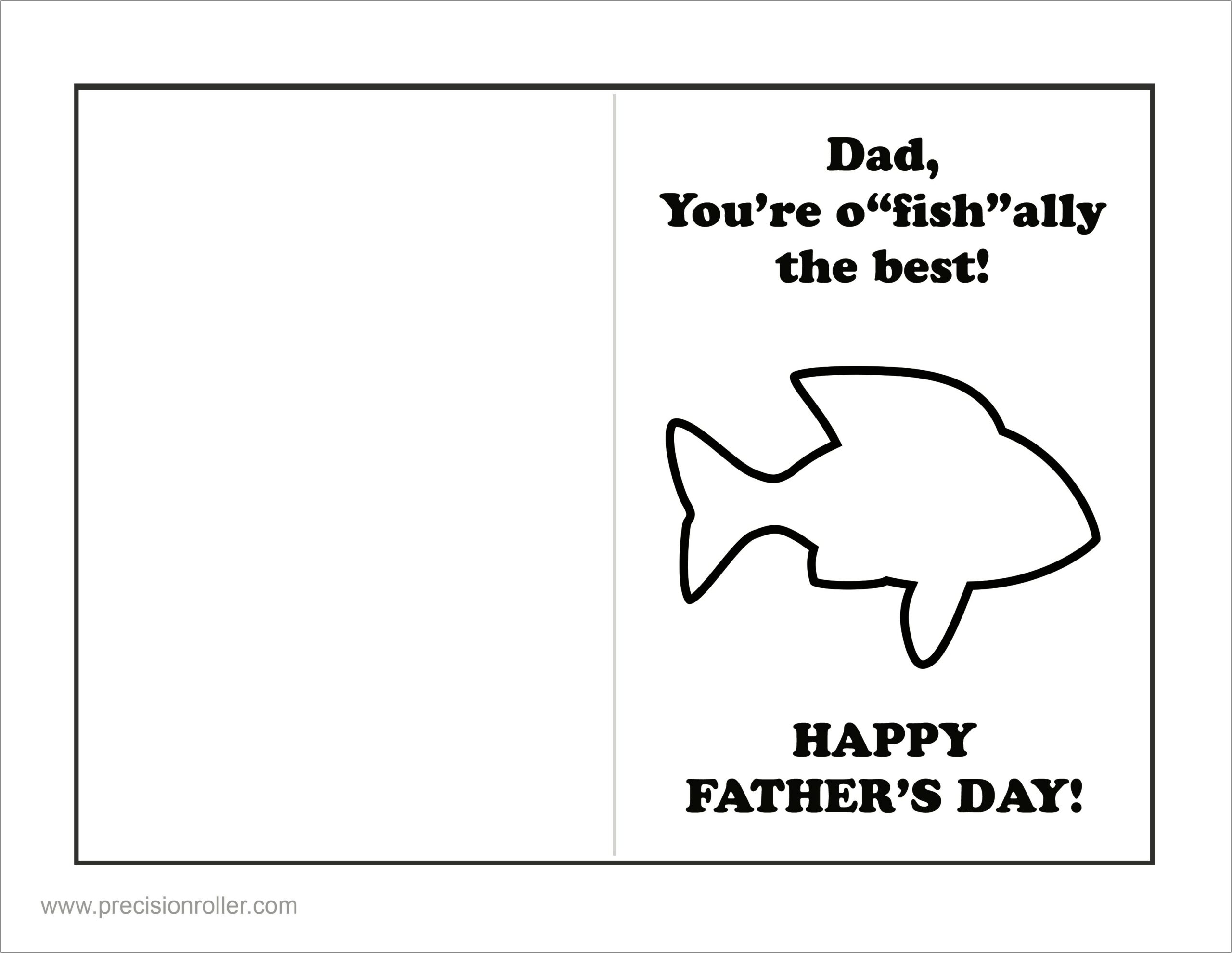 Father's Day Card Template To Colour