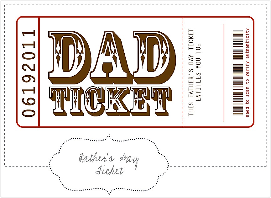 Father's Day Gift Card Template