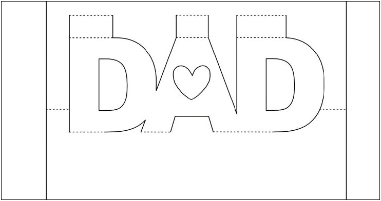 Father's Day Pop Up Card Template