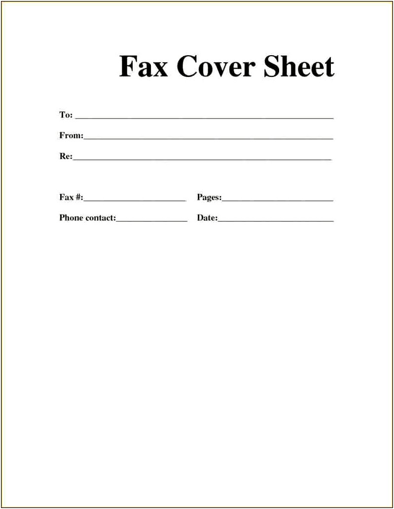 Fax Cover Sheet Professional Template Download