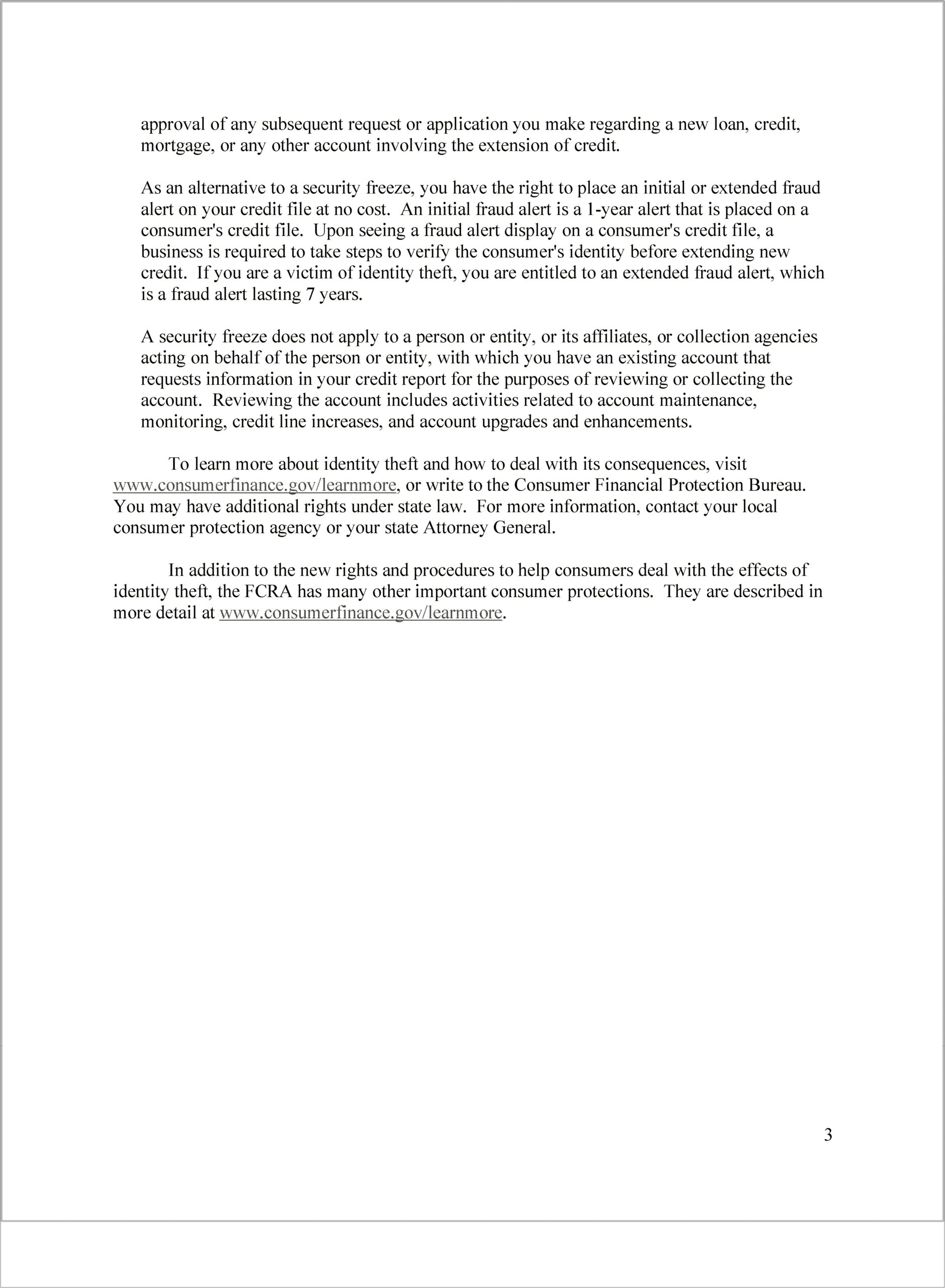 Fcra Section 604 Dispute Letter Template