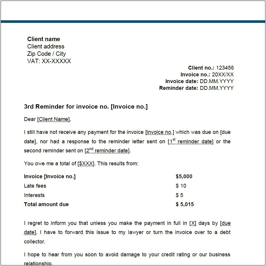 Final Demand Letter Template For Payment