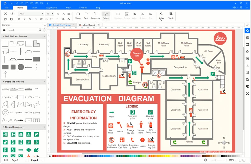 Fire Evacuation Plan Template For Schools