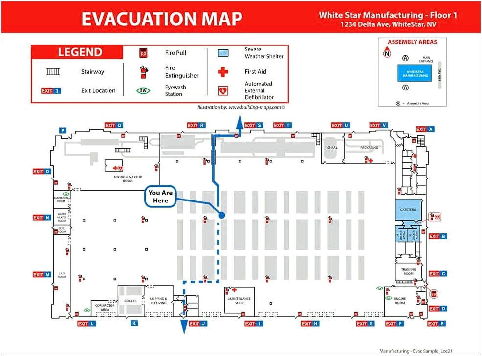 Fire Evacuation Plan Template For Warehouse