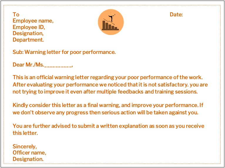 First And Final Warning Letter Template