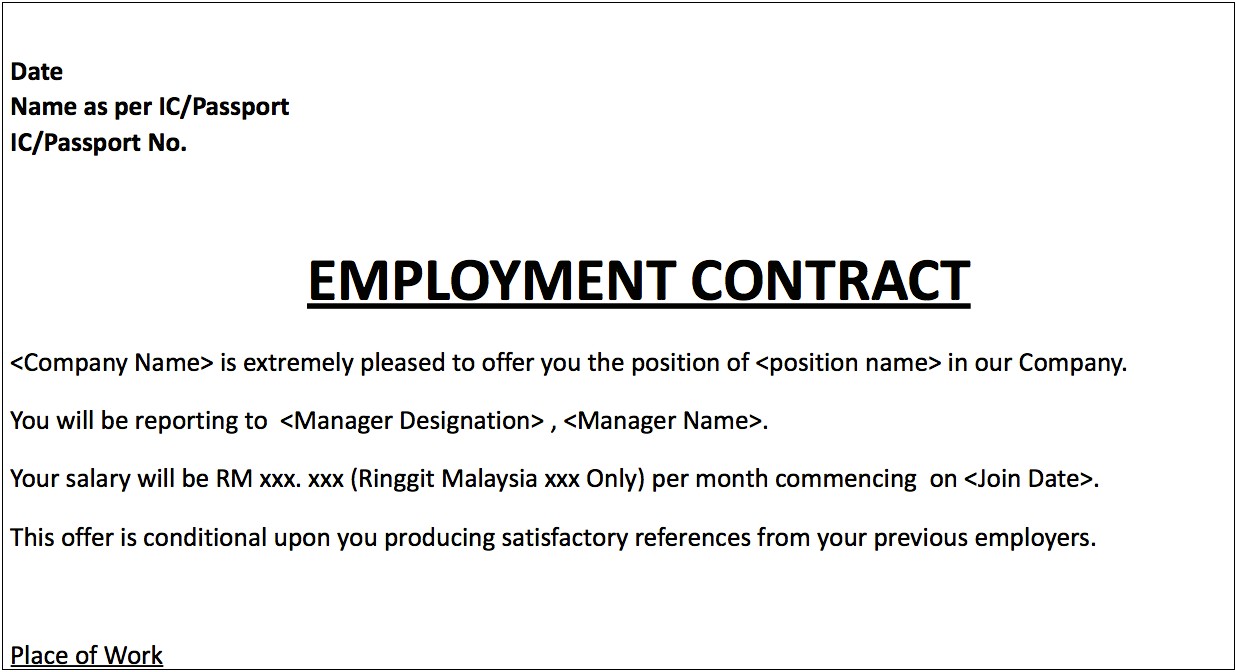 Fixed Term To Permanent Contract Letter Template