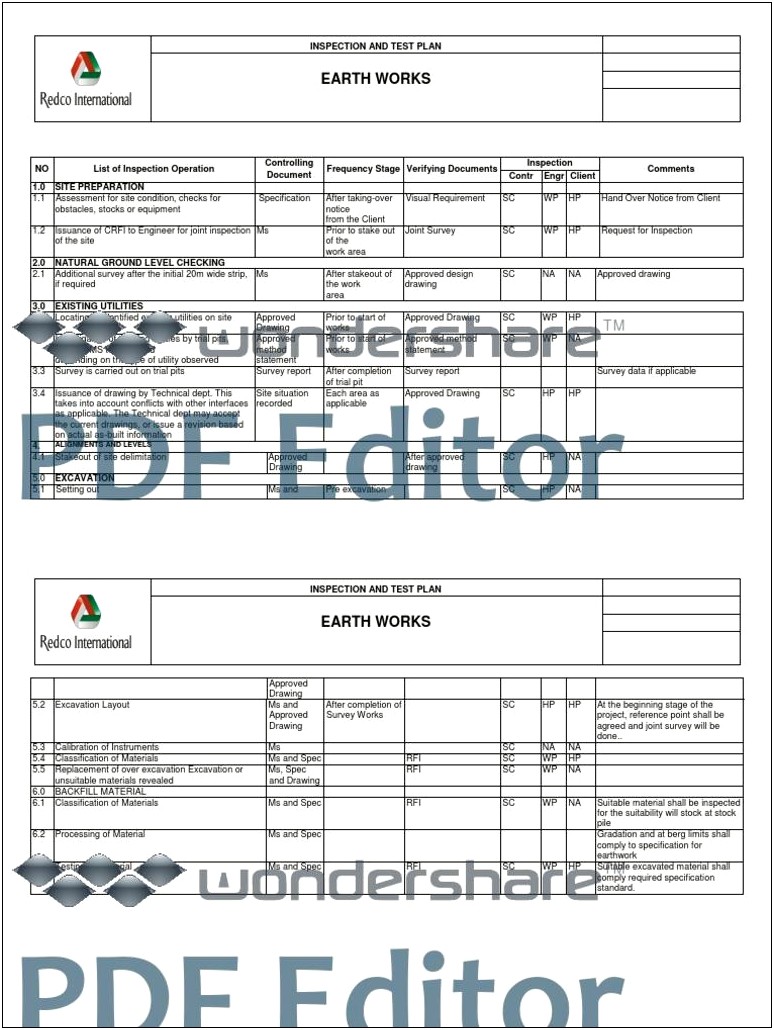 Floor Plan Test Plan Approval Template