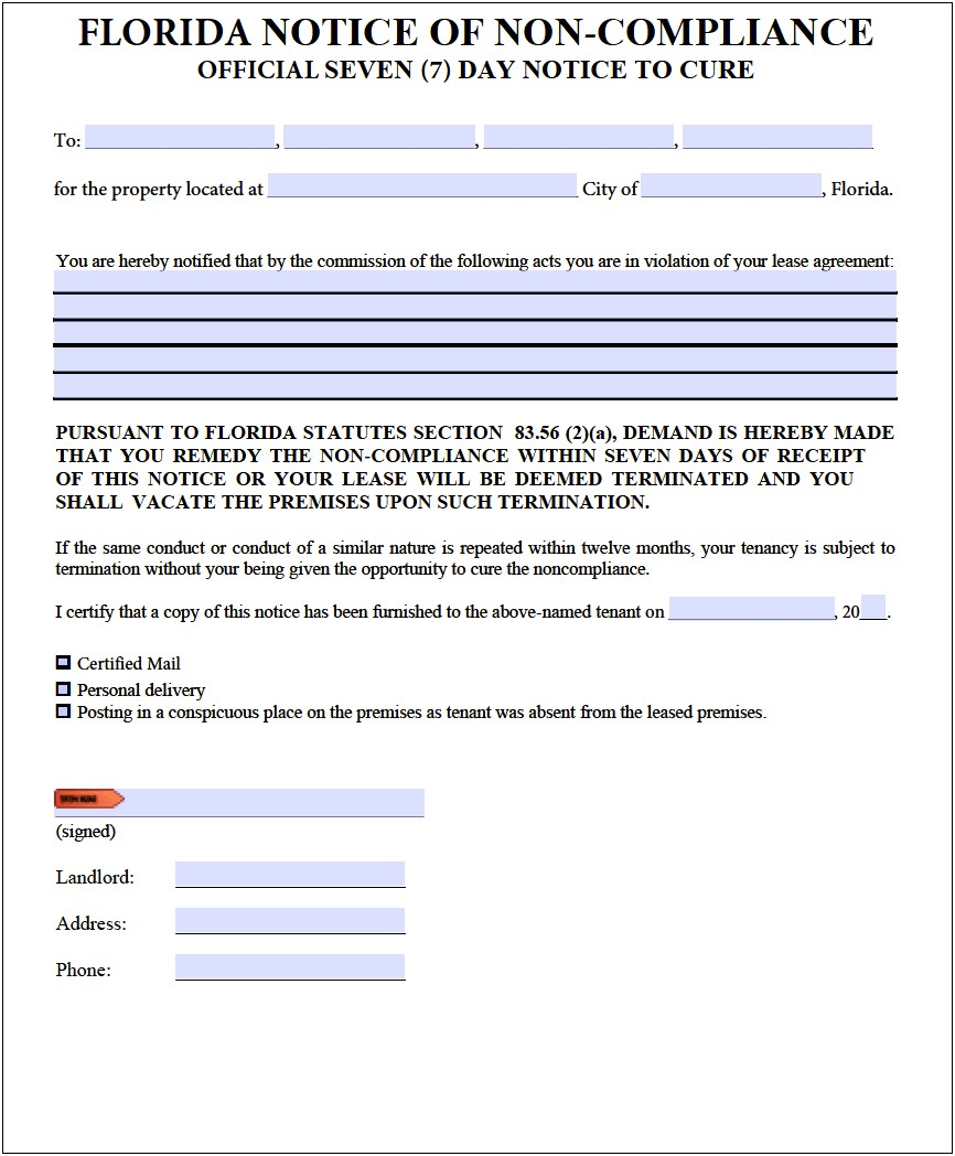 Florida Unlawful Detainer Answer Letter Template