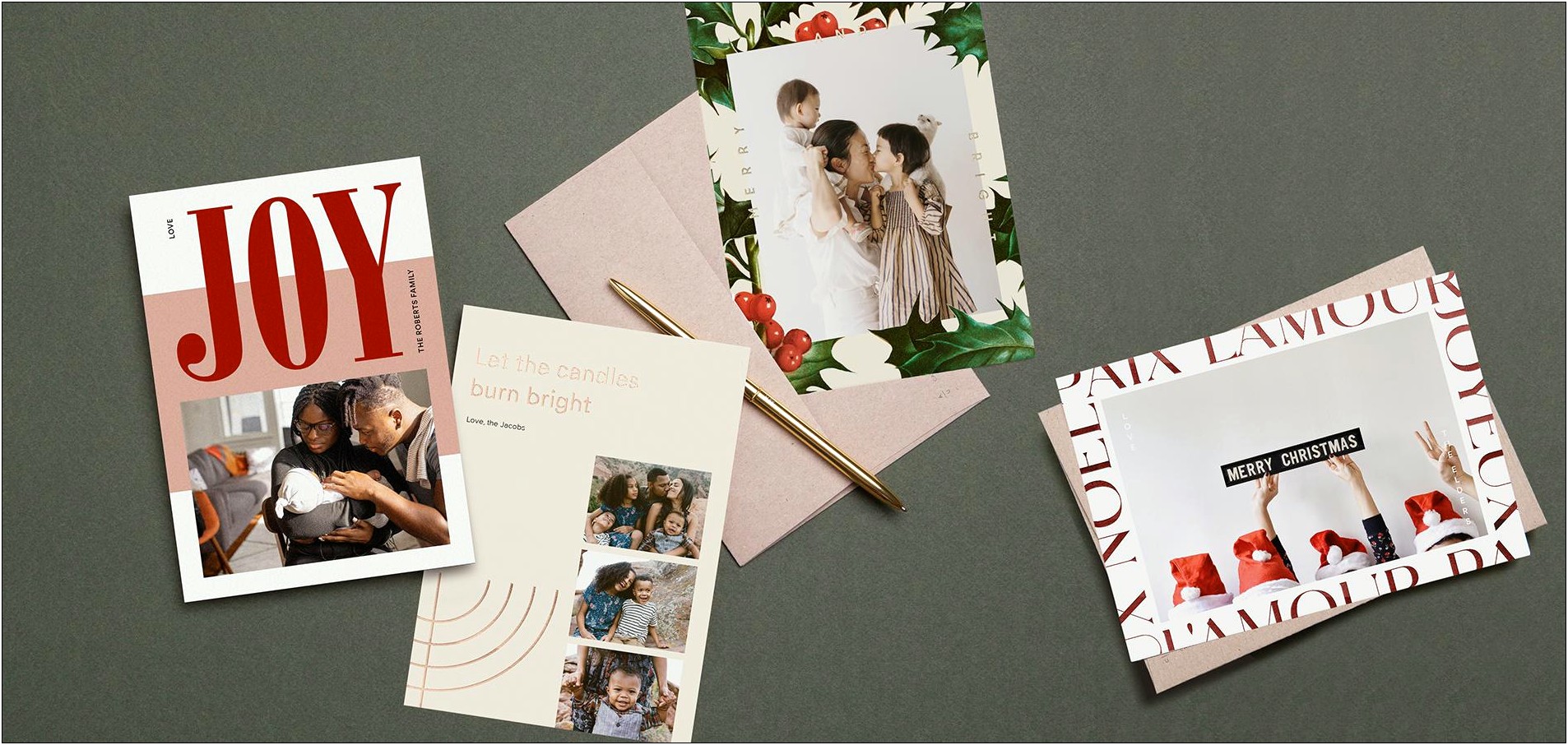 Folded Christmas Card Templates For Photographers