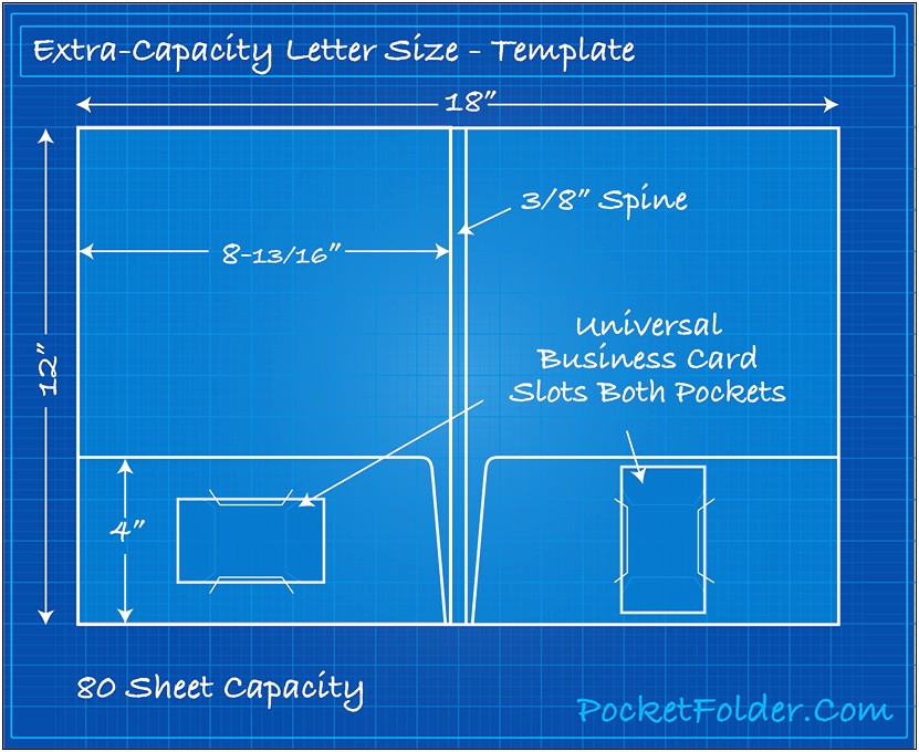 Folder With Business Card Slot Template