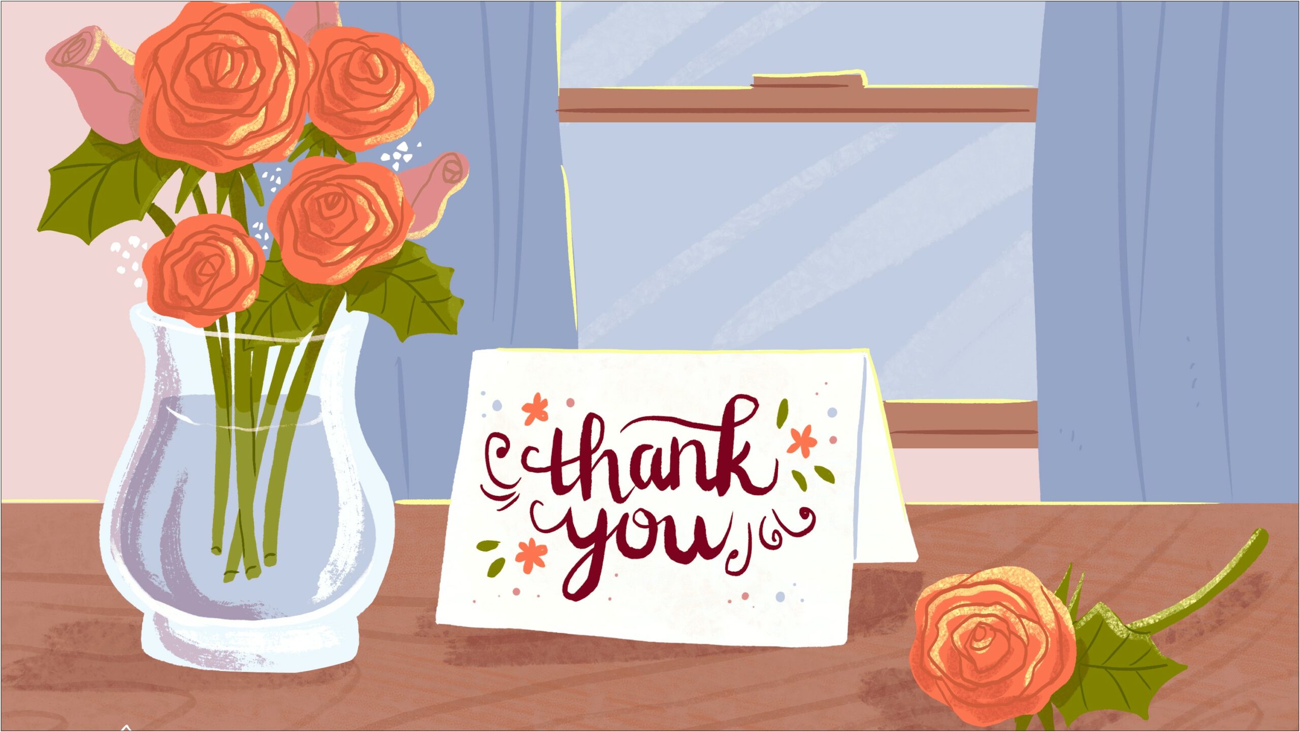 Folding Thank You Card Letter Word Template