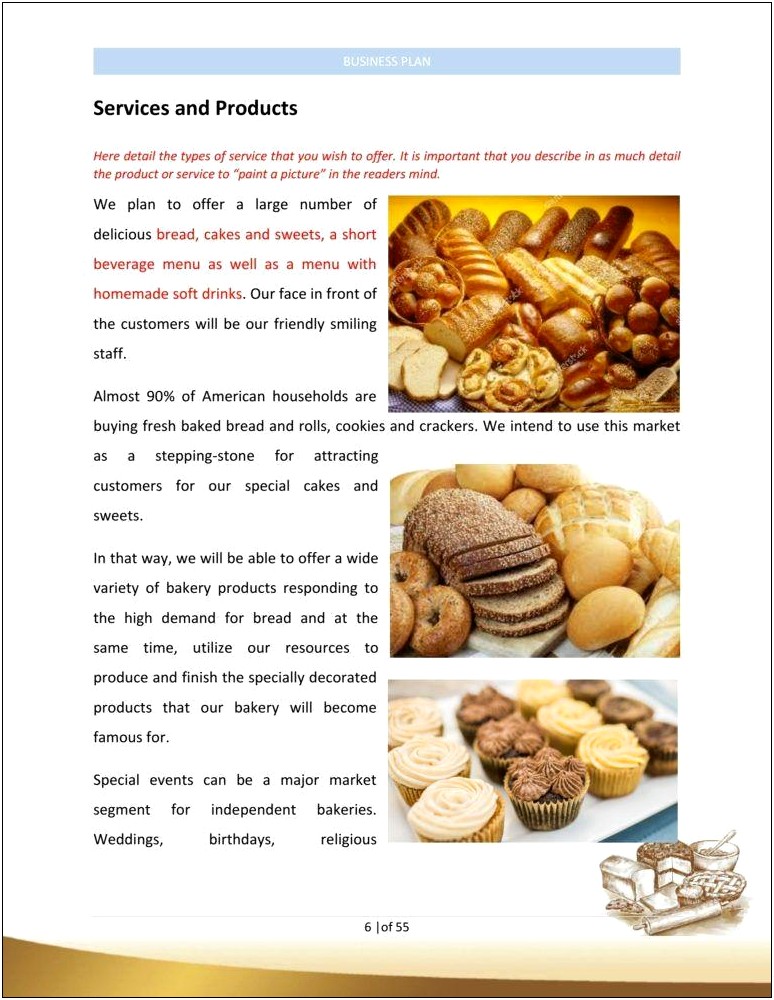 Food And Beverage Business Plan Template