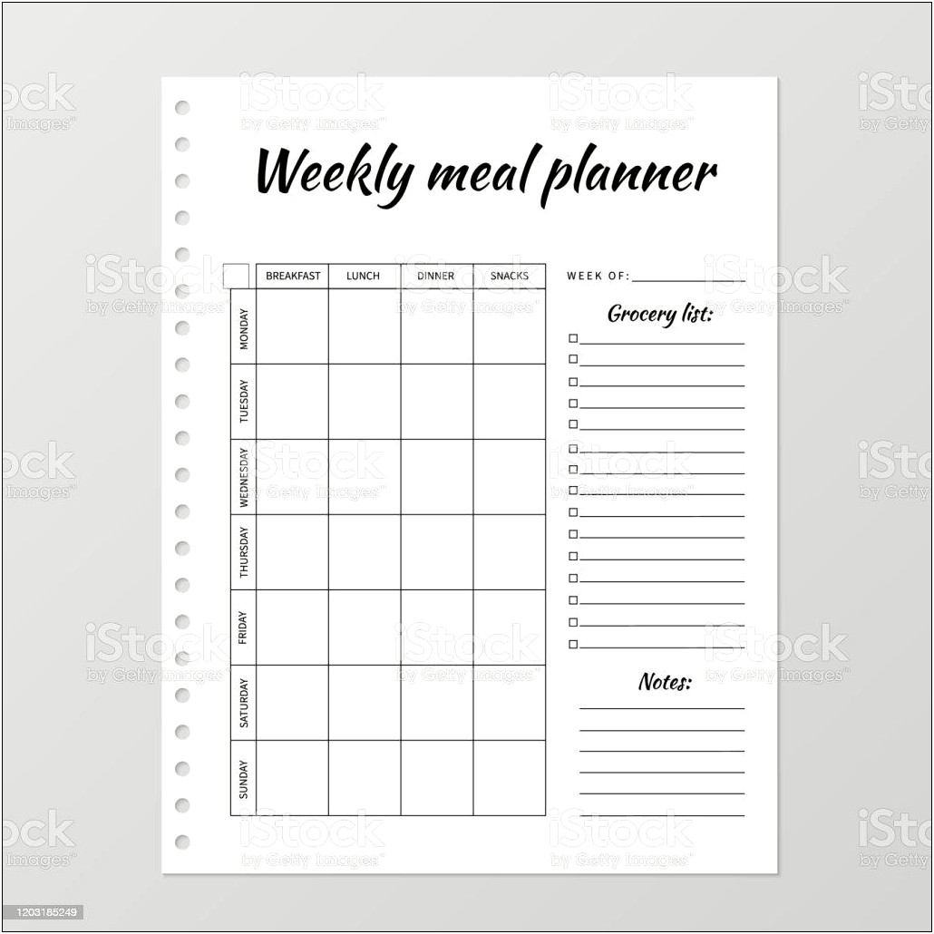 Food Diet Plan Template 7 Day