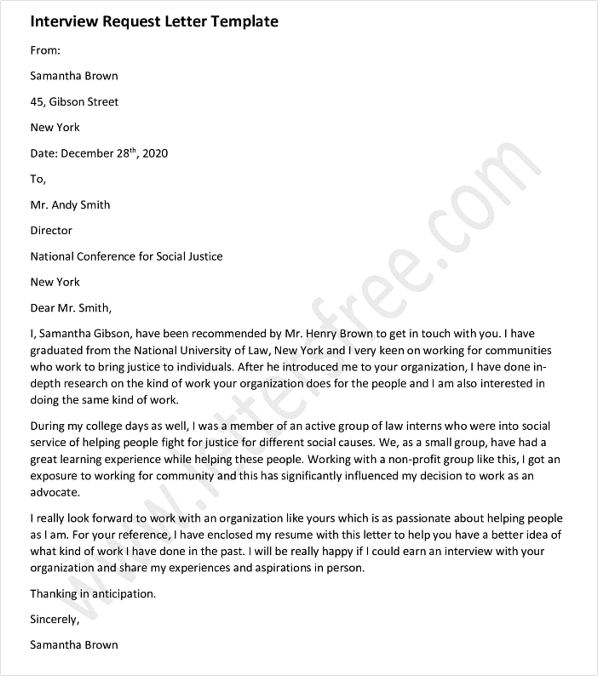 Formal Request Letter Templates For College