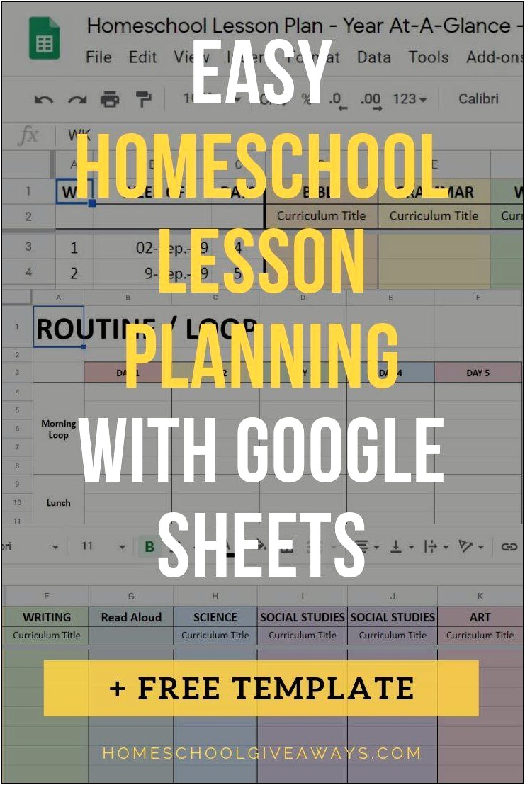 Four Year Plan Template Google Sheets