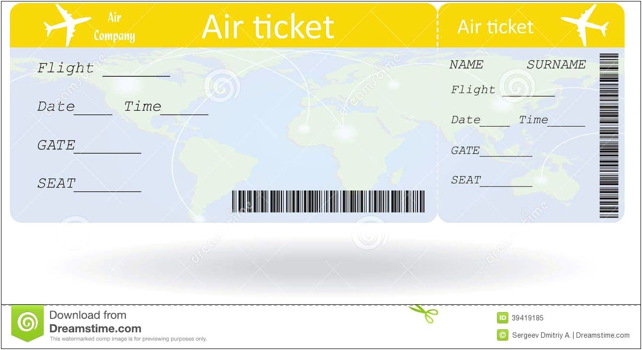 Free Printable Plane Tickets Template Cuba