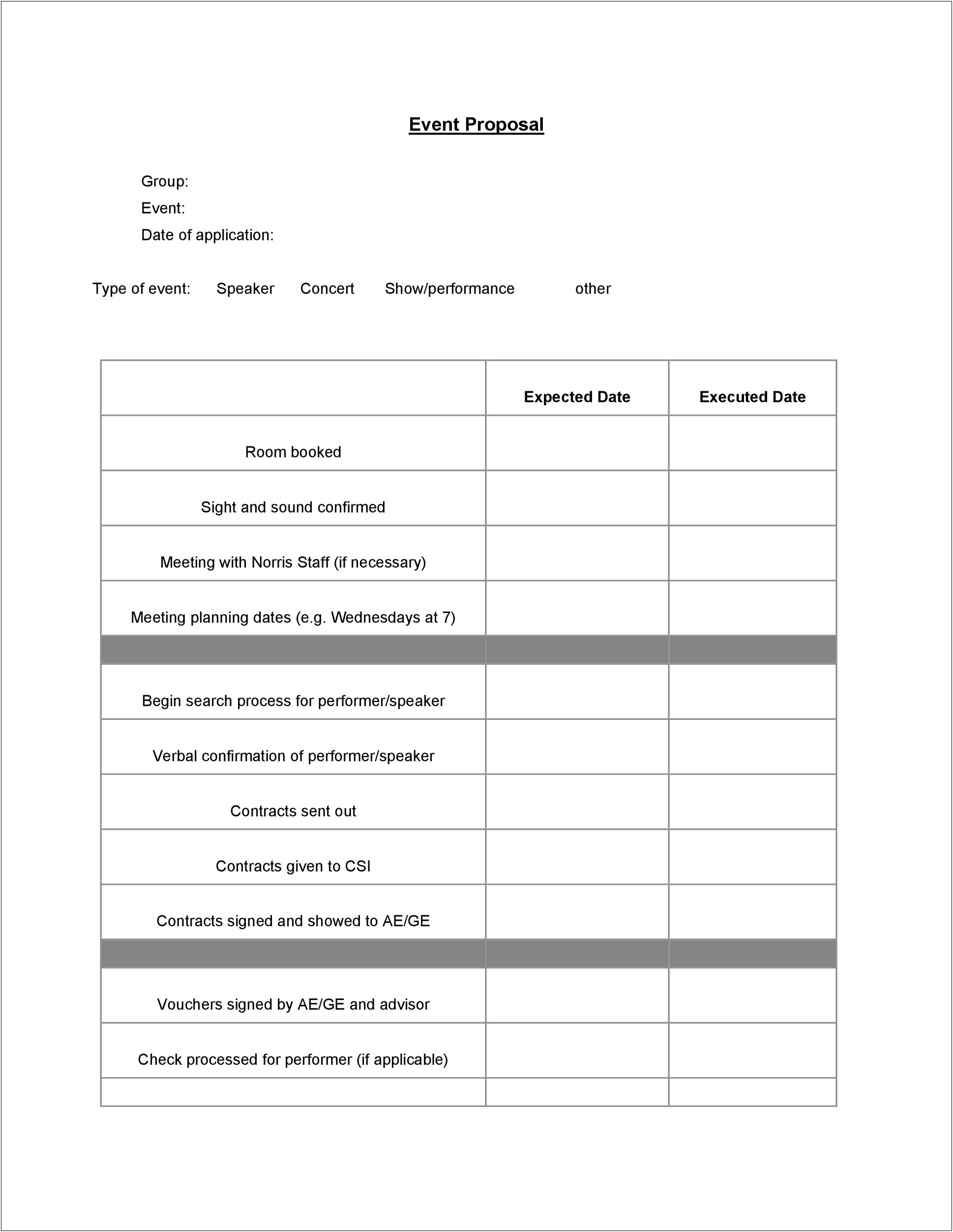 Free Proposal Template For Event Planning