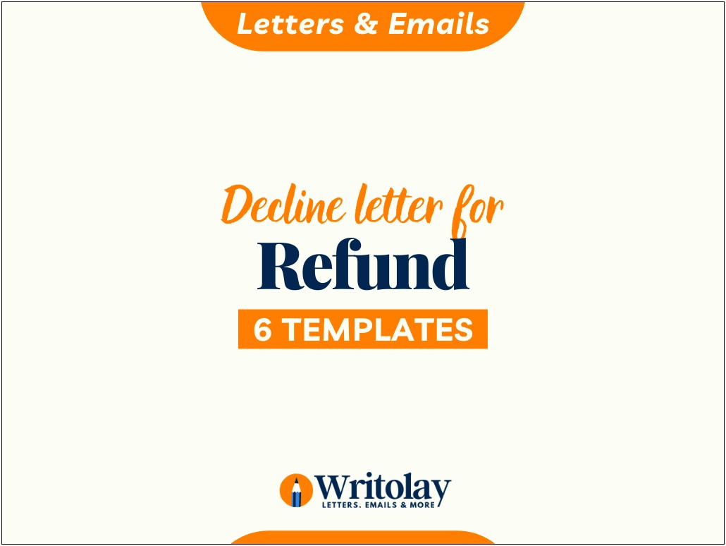 Free Refund Letter Template To Customer