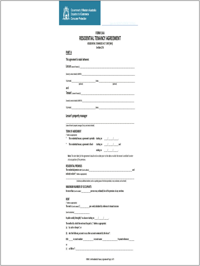 Free Rental Agreement Template Word Printouts