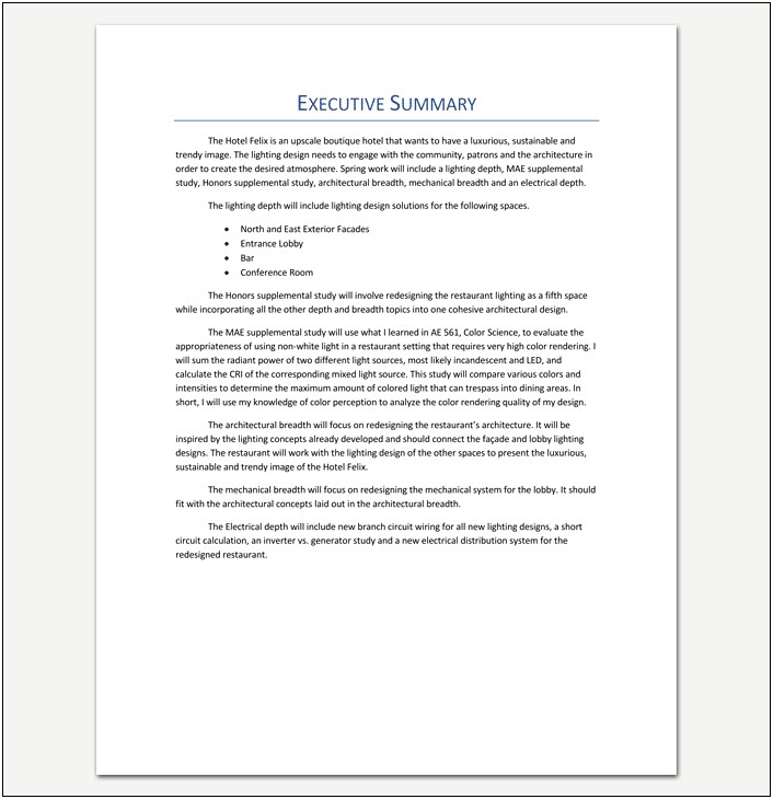 Free Sample Hotel Business Plan Template