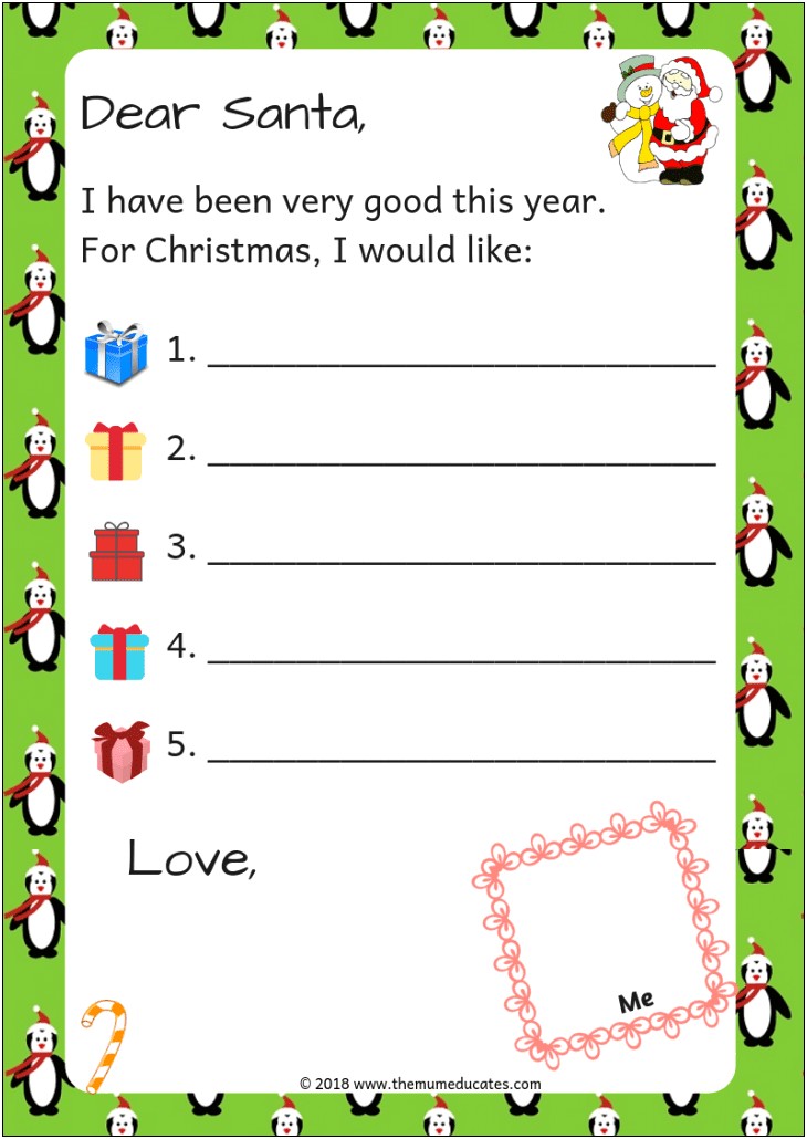 Free Sample Letter From Santa Template