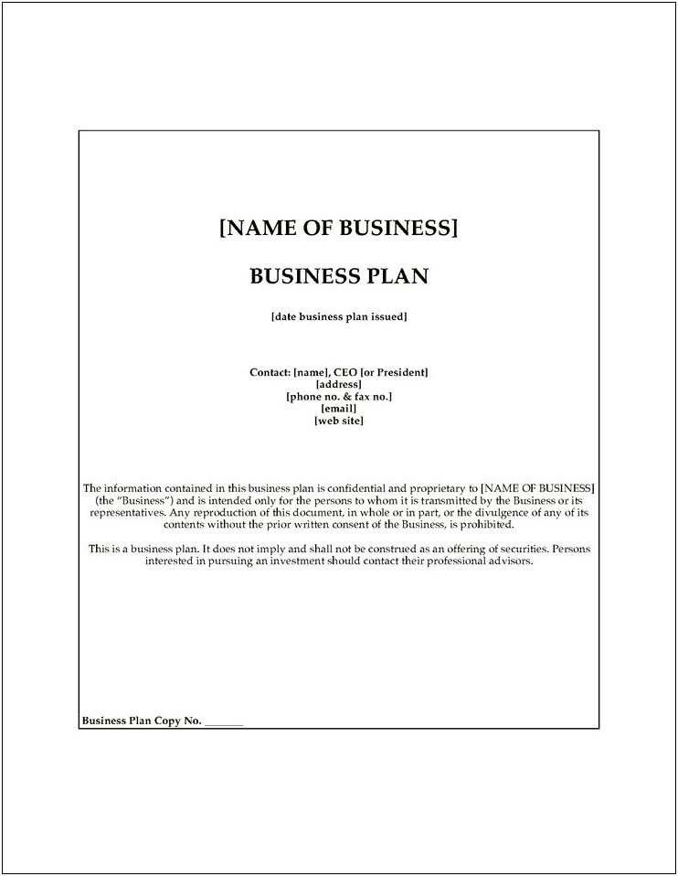 Free Sample Photographer Business Plan Template