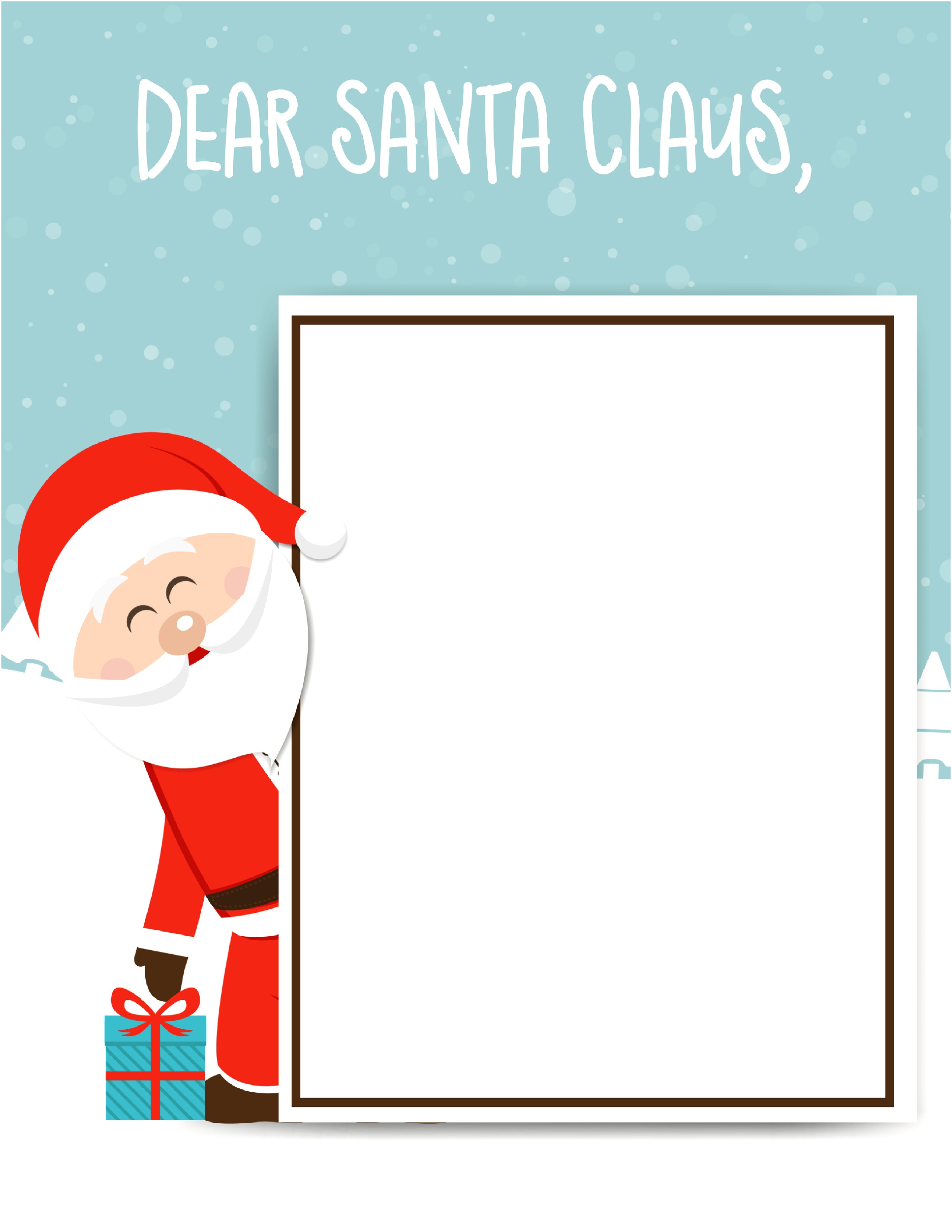 Free Santa Letter Template For Kindergarten