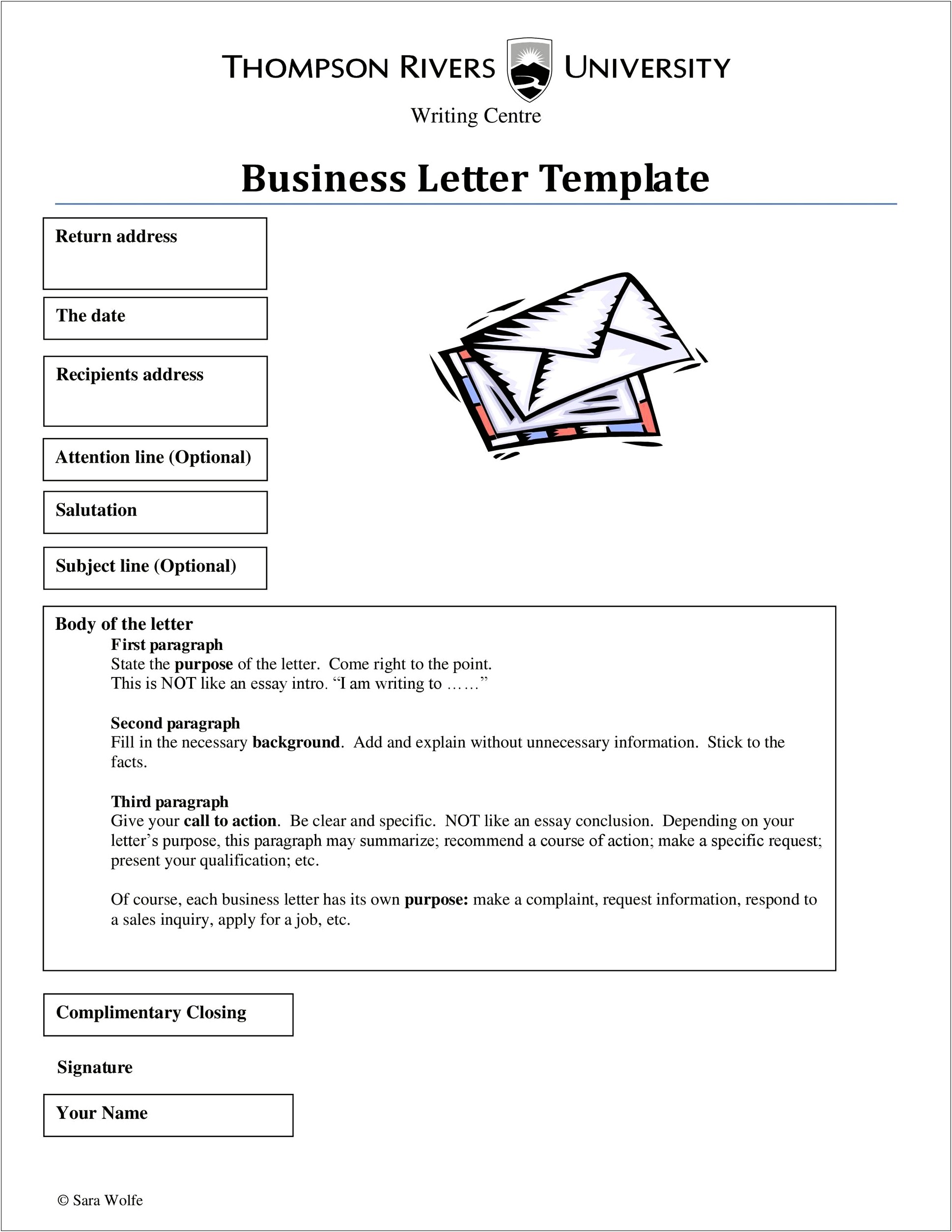 Free Template For Business Letter Format