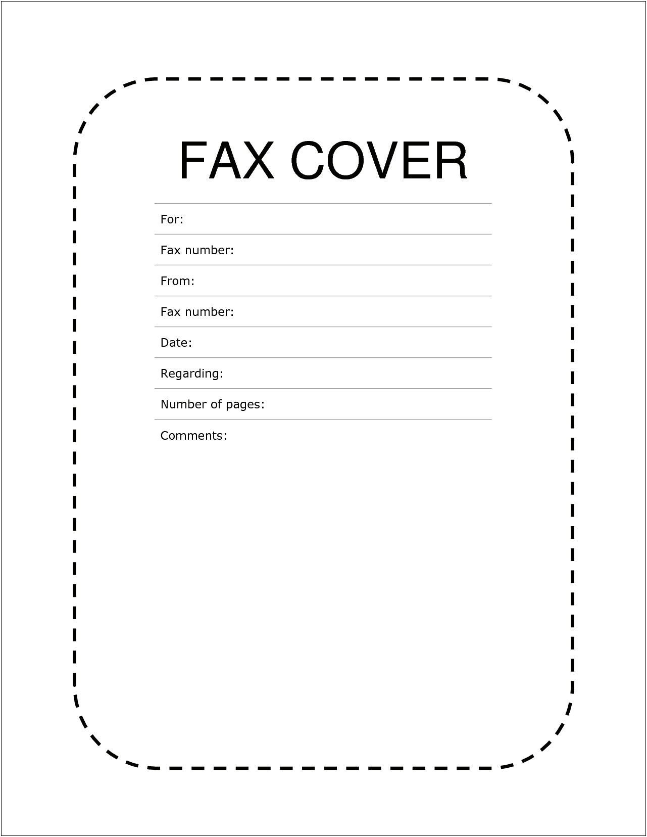 Free Template For Fax Cover Letter