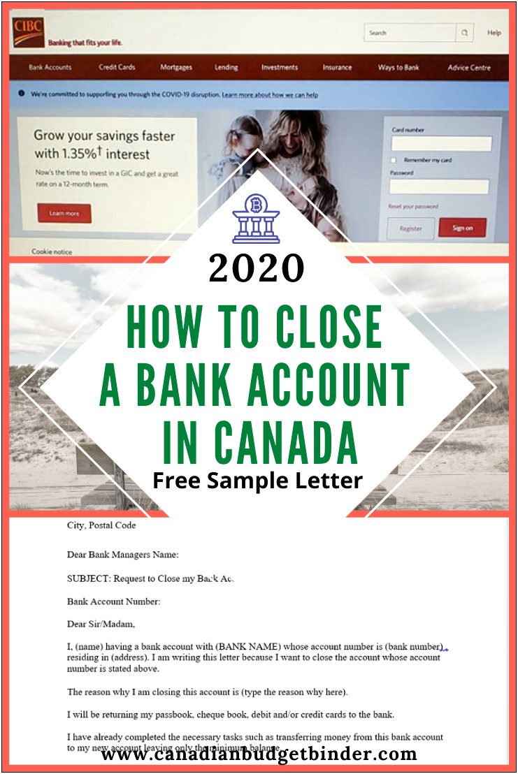 Free Templates Closing Bank Account Letter