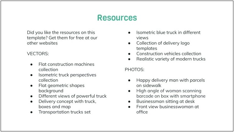 Free Trucking Company Business Plan Template